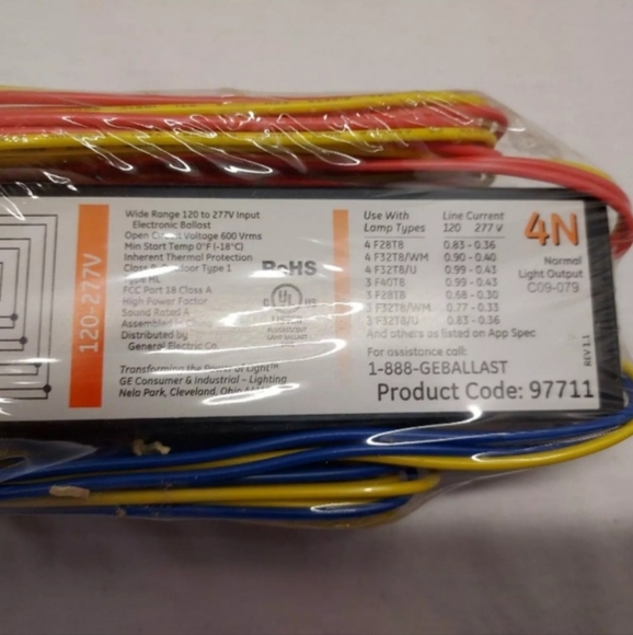 New GE ProLine T8 Electronic Ballast GE432MV-N-DIY 97711 - Picture 5 of 5